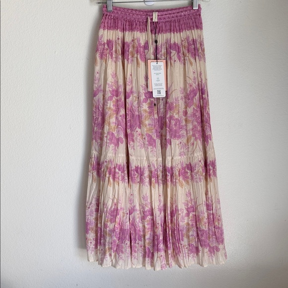 NWT Spell & the Gypsy Coco Lei Midi Maxi Skirt in Floral Lilac - Picture 5 of 11